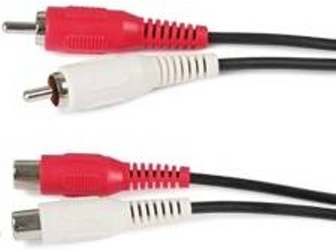 Cable Audio FONESTAR AA-204-3 (3m - 2 RCA - Macho-Hembra)