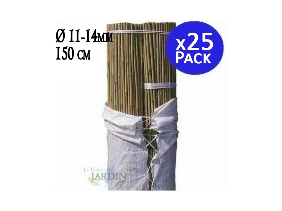 Pack 25 Tutor De Bambu 150 Cm | Varillas De Bambu Para Plantas Y Arboles | Tutores Para Tomates Y Plantas Trepadoras Suinga (12 14 Mm)