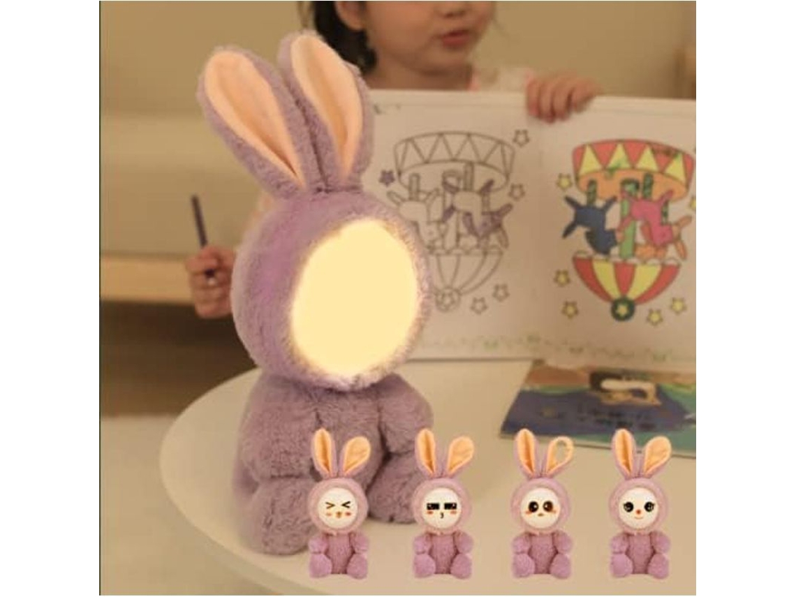 2026-lámpara De Noche Infantil, Muñeco De Peluche Con Led Recargable, Conejo Suave Para Niños Y Decoración