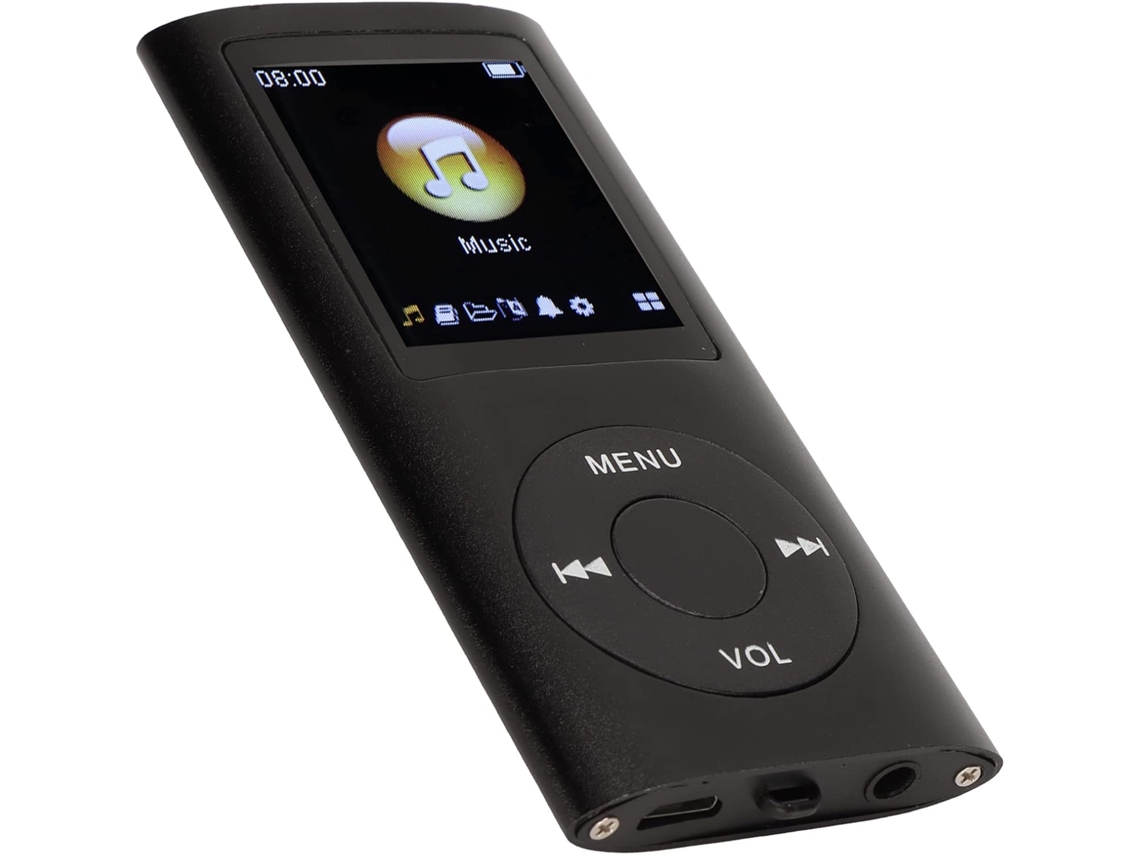 Mp3 Mp4 Player Negro 1,8 Pol Compatible Con 64 Gb Tf Hifi Con Alto-falante