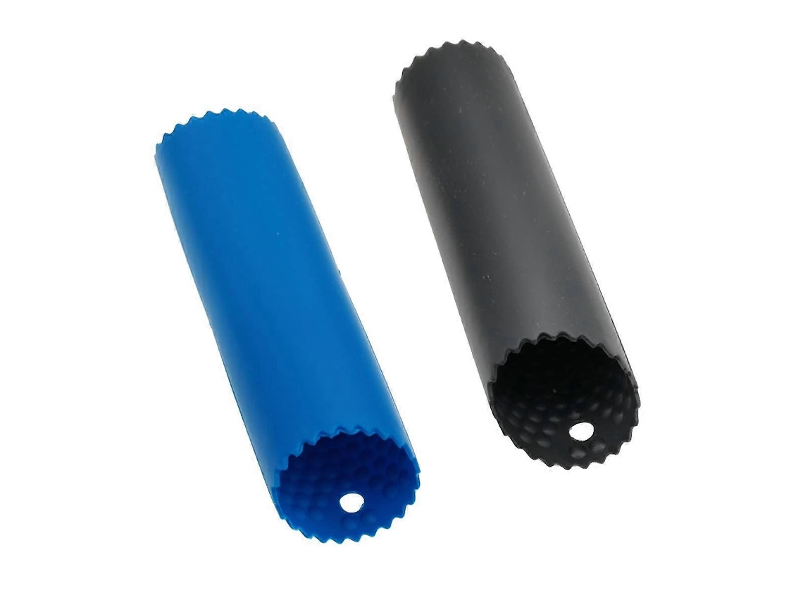 Pelador y prensa de ajos en oferta, negro y azul. Rosewell