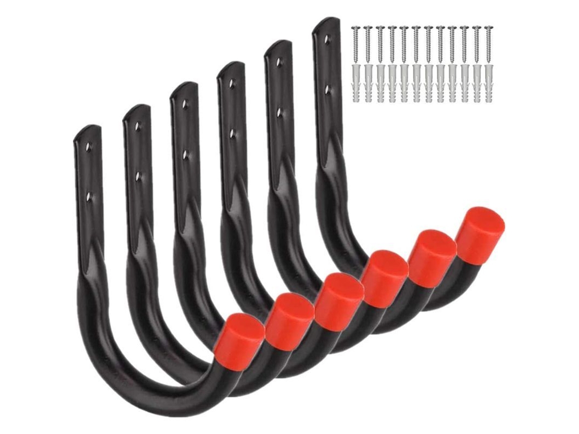 Gancho De Almacenamiento Resistente Para Garaje, Montaje Universal En Pared, Soporte En U, Para Bicicletas, Sillas, Escaleras Y Herramientas.