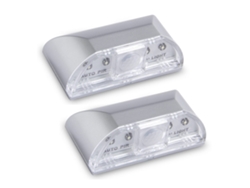 Paquete de 2 luces de ojo de cerradura, luz nocturna con sensor de movimiento automático PIR infrarrojo, luz de cerradura de puerta, funciona con BISBISOUS