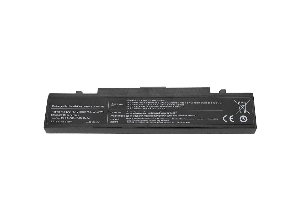 Batería para portátiles Sumsung R428, R580, Np350v5c, R525 11,1 V 5200 mAh 58 Wh Luz dorada
