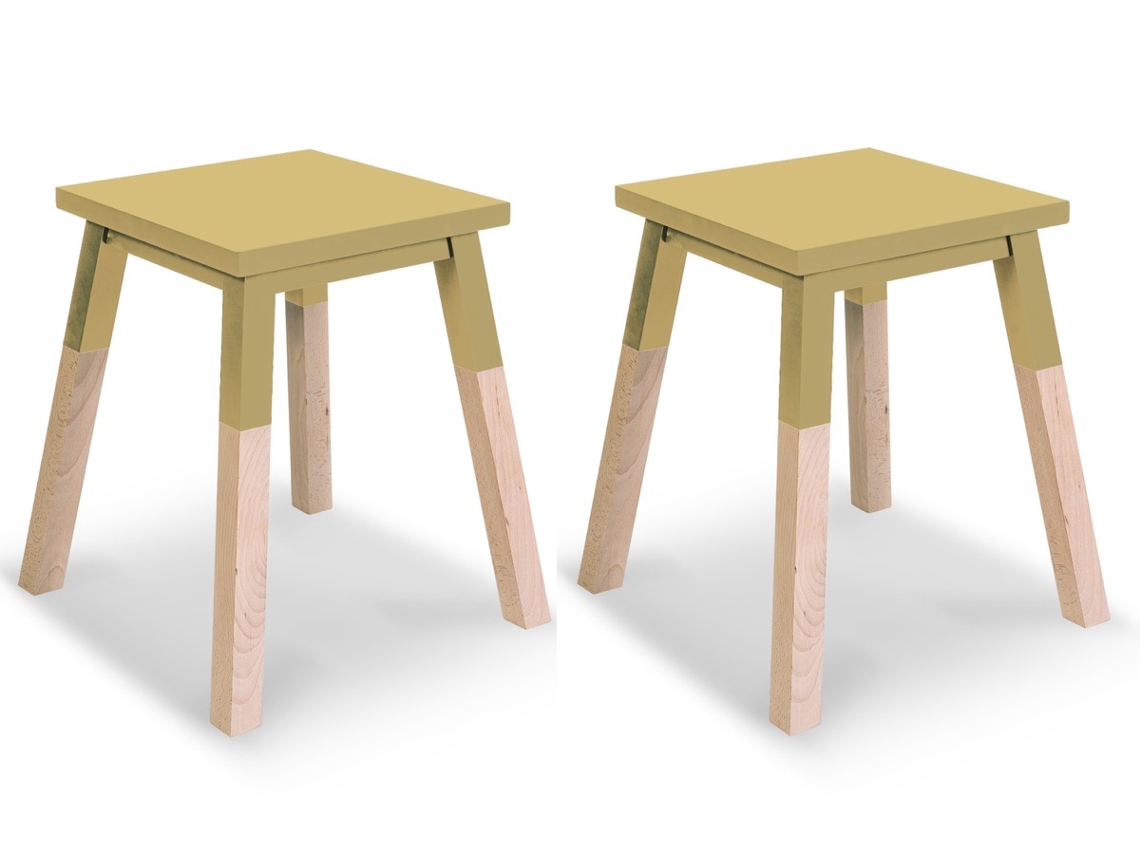 Banco MON PETIT MEUBLE FRANÇAIS de Madeira Maciça Assento 35 cm (2 unidades)