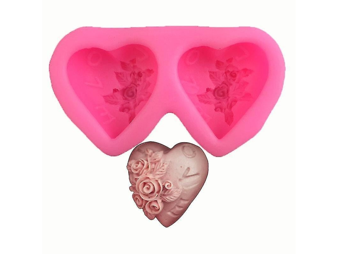 Moldes Para Pasteles El Nuevo Molde De Yeso Aromático Love Rose Styling Con Piezas De 2 Agujeros