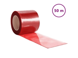 Maison Exclusive - Tira De Cortina Para Puertas Pvc Rojo 200x1,6 Mm 50 M