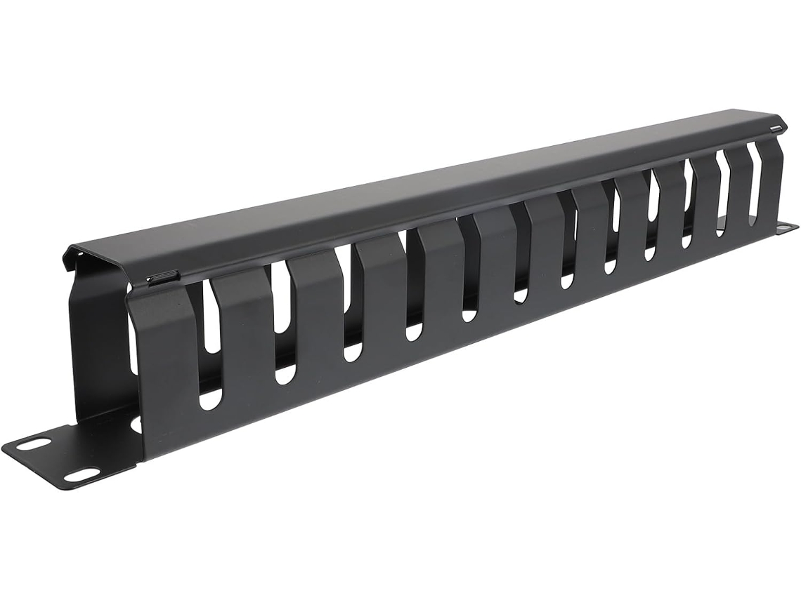 Rack Horizontal Metálico Ajustable 1u 12 Ranuras, Organizador Cables Resistencia Servidores, Gestor