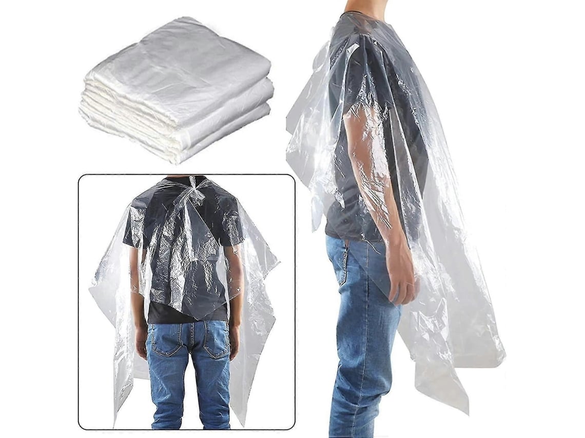 100 Capas Desecháveis Para Cabeleireiro (63 X 51 Polegadas), Impermeáveis, Para Corte E Lavagem De Cabelo, Ideal Para Salões E Casa