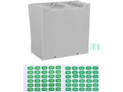 Soporte De Pared De Plástico Para Tarjetas De Control Horario, 40 Ranuras, Soporte Vertical Doble Para Tarjetas.
