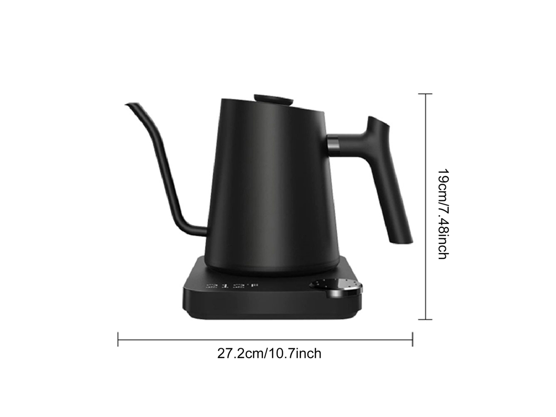 Hervidor Eléctrico Con Cuello De Cisne, 0,9 L, Control De Temperatura, Acero Inoxidable, 1200 W