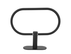 Toallero de pared de acero inoxidable 304 negro con estante