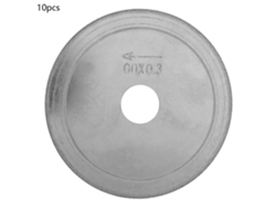 10 Hojas De Sierra De Diamante Ultrafinas De 100 Mm Para Vidrio Jade (100 X 20 X 0,3 Mm)
