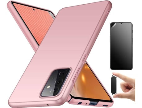 Kit Carcasa, Protector Y Soporte Samsung A72 5G Ultimatte Turtleshell Rosa