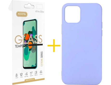 Kit Funda + Protector de Pantalla Apple iPhone 11 SKYHE Liso (Morado)