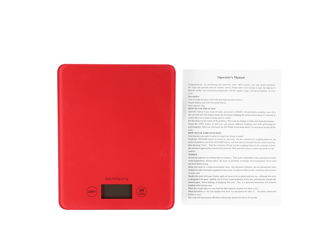 VVJIJILLY Balança de cozinha digital eletrônica de alta precisão de 5 kg/1 g, multiuso para assar e cozinhar.