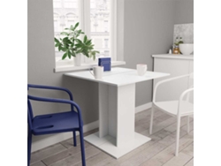 Mesa De Comedor | Mesa De Cocina De Madera Contrachapada Blanco 80x80x75 Cm