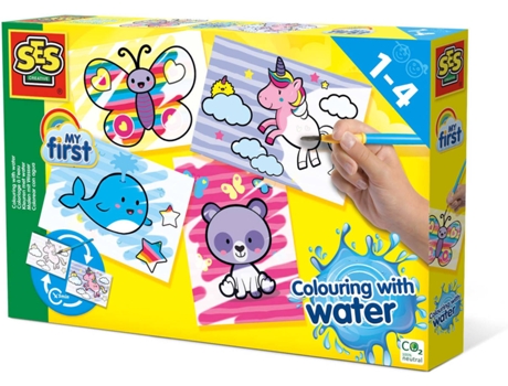 Juego Criativo IZIPLAY Mi Primer kit de Pintura con água Animales Fantasia (Edad Minima: 12 meses)