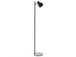 Lámpara de pie BELIANI Corbones de Metal Negro 23x23x149