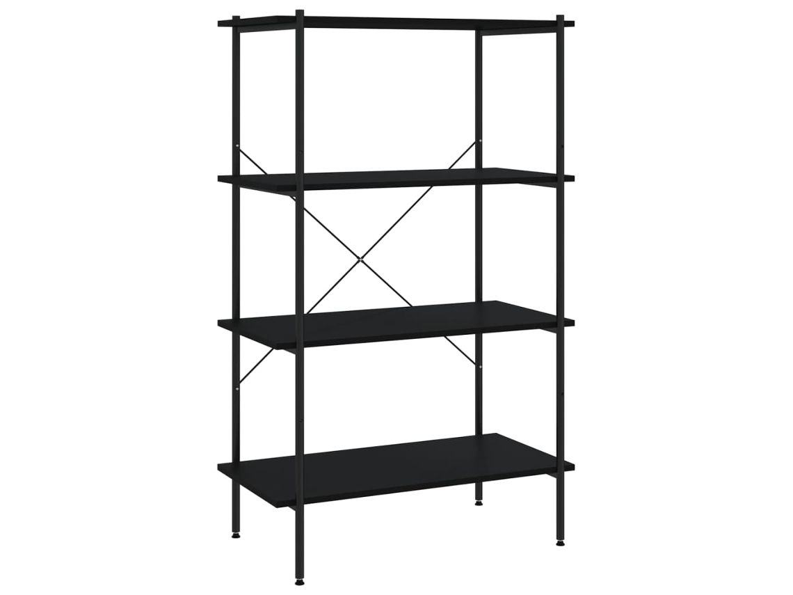 Mueble con 4 Estantes 80x40x130 Cm Negro MAISON EXCLUSIVE