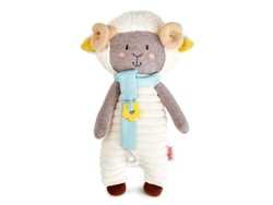 Cadena para chupete de peluche de oveja, juguete suave y tierno con soporte para chupete para bebés Haba