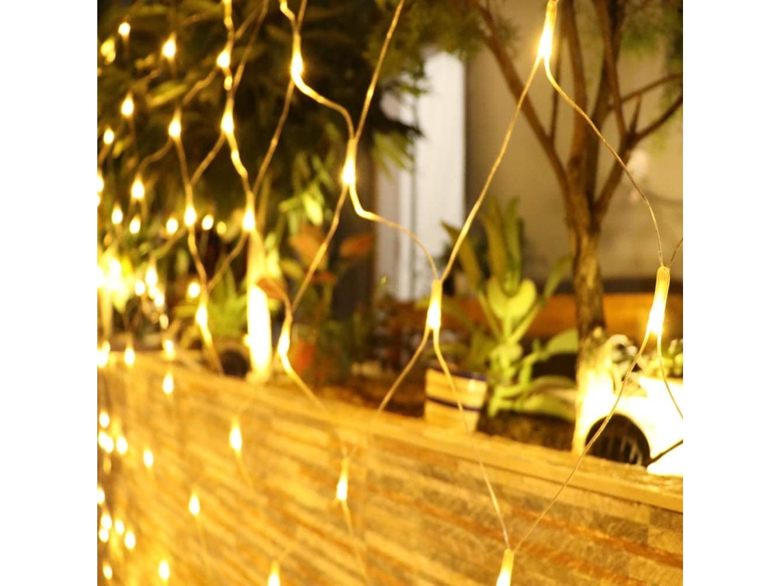 Red de Luz LED 200 LEDs 3x2m, Calefactable, con Control Remoto, Temporizador, para Fiestas y Decoración NEVEANCE