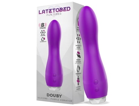 Vibrador Douby Silicona Púrpura LATETOBED