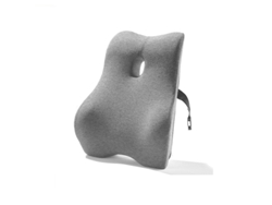 Almohada Eifson Ergonómica De Apoyo Lumbar Para Oficina, Almohadilla Curva 4d De Algodón Viscoelástico (gris Claro)