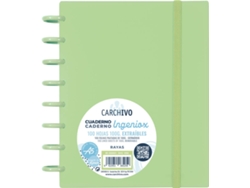 Cuaderno INGENIOX Verde pastel con elástico (Verde - A5 - Pautado)
