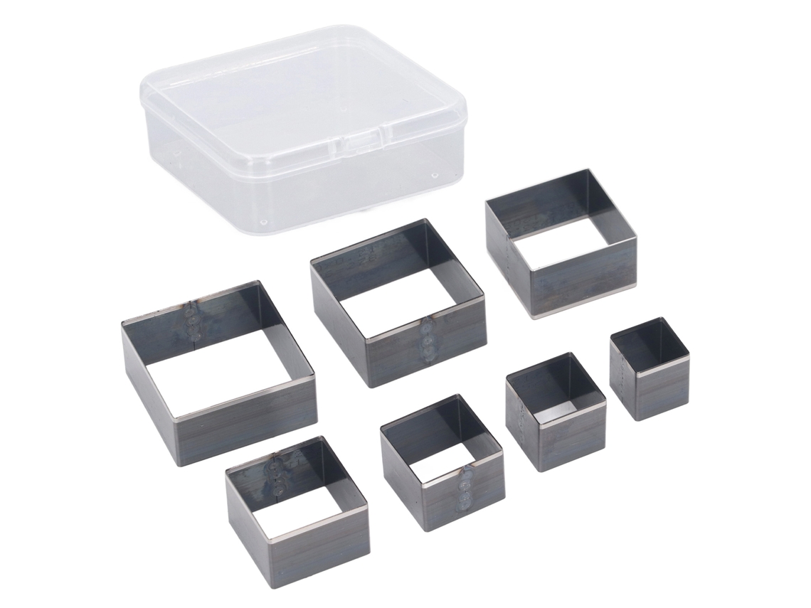Juego De 7 Troqueles Cuadrados Para Cortar Y Perforar Cuero Para Manualidades.