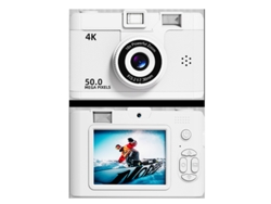 Cámara digital dual frontal y trasera con grabación de vídeo y zoom 16x Blanco Cuich