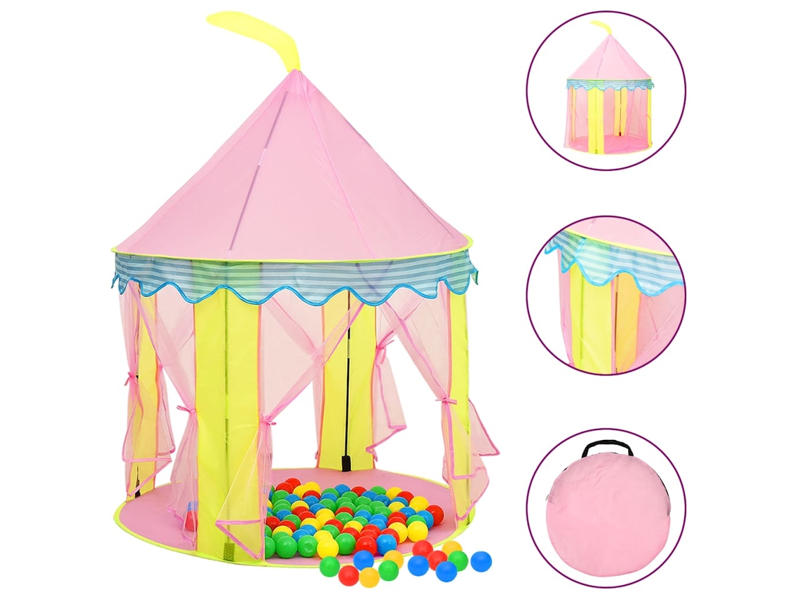 Tienda de juegos para niños 100x100x127 cm rosa Wsd379617 Lovely Home