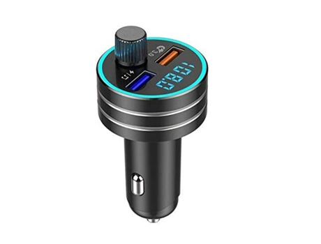 Transmisor FM Bluetooth Reproductor de MP3 para automóvil Kit de manos libres para automóvil de carga rápida Adaptador de audio de radio inalámbric...