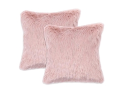 Juego De 2 Fundas De Almohada De Peluche De 50 X 50 Cm (rosa)