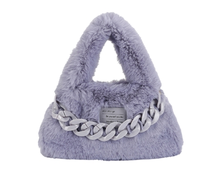 Bolso de Mujer ZMDECQNA Felpa Un Solo Suave Otoño Morado