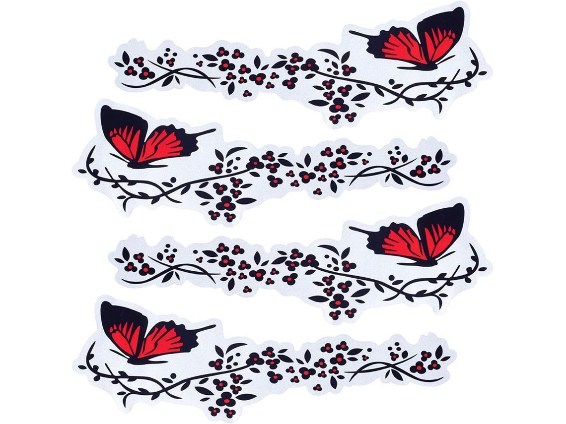 Pegatinas Para Coche Para Mujer, 2 Juegos De Pegatinas De Mariposas Y Flores