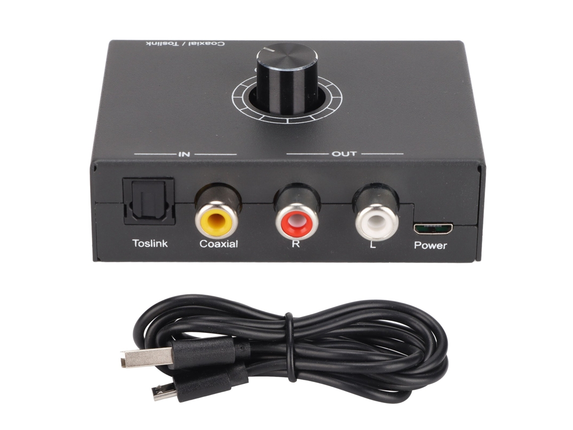 Convertidor Dac De 192 Khz, Coaxial Óptico Digital A Estéreo Analógico, Adaptador Conector Rca 3,5