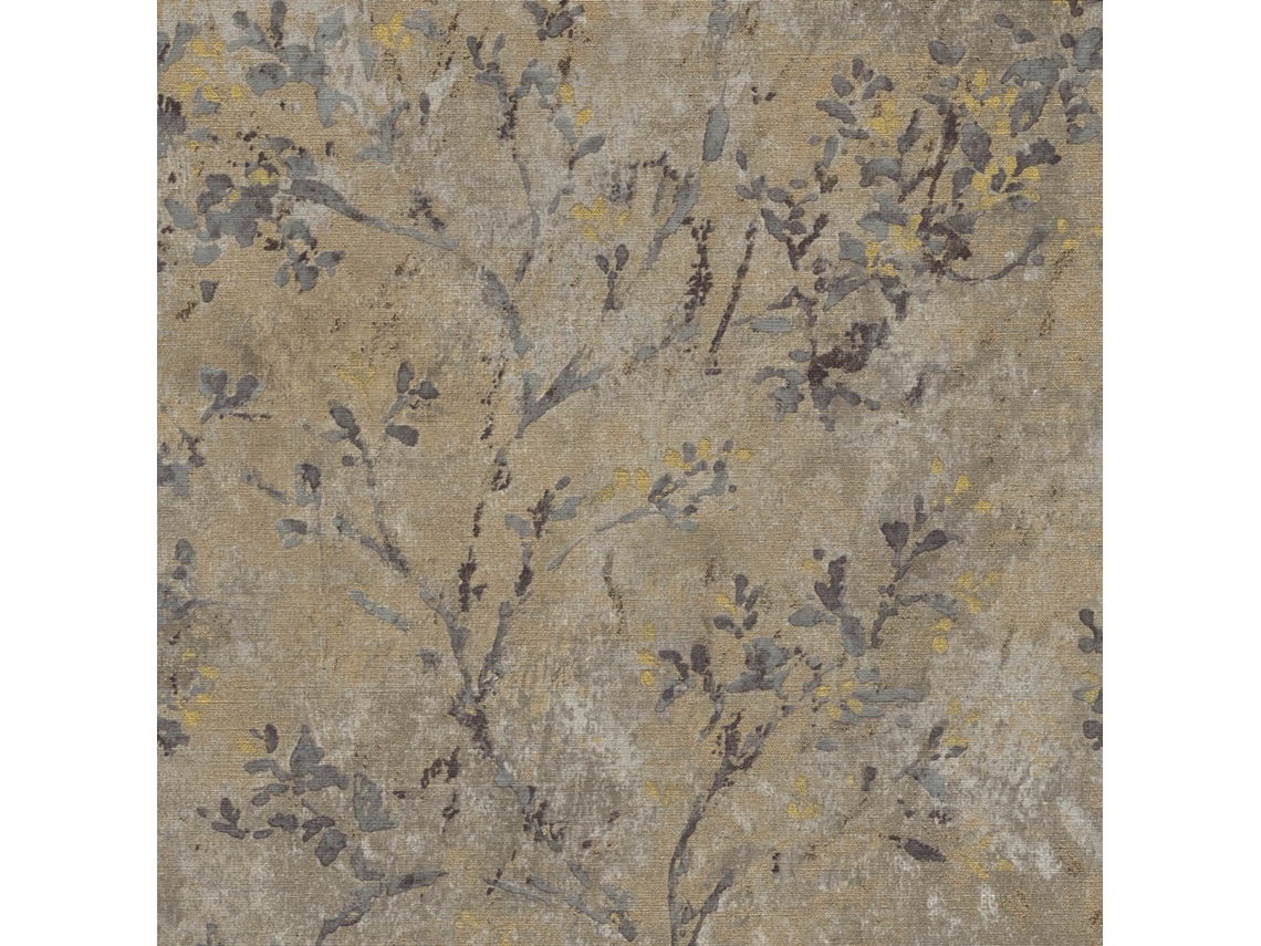 396501 Gu Papel pintado estilo provenzal ligeramente texturizado con detalles metálicos 5,33 m2 Profhome