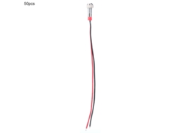 50 Unidades De Indicadores Led Metálicos De Advertencia Bem-6c Ip65 Resistentes Al Agua, 6 Mm, Color Rojo, 24 V