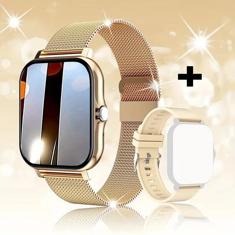 Reloj Inteligente Digital Con Pantalla Táctil Completa Golden Ml Khaki Reloj Deportivo De Fitness Con Bluetooth Y Llamadas Bluetooth