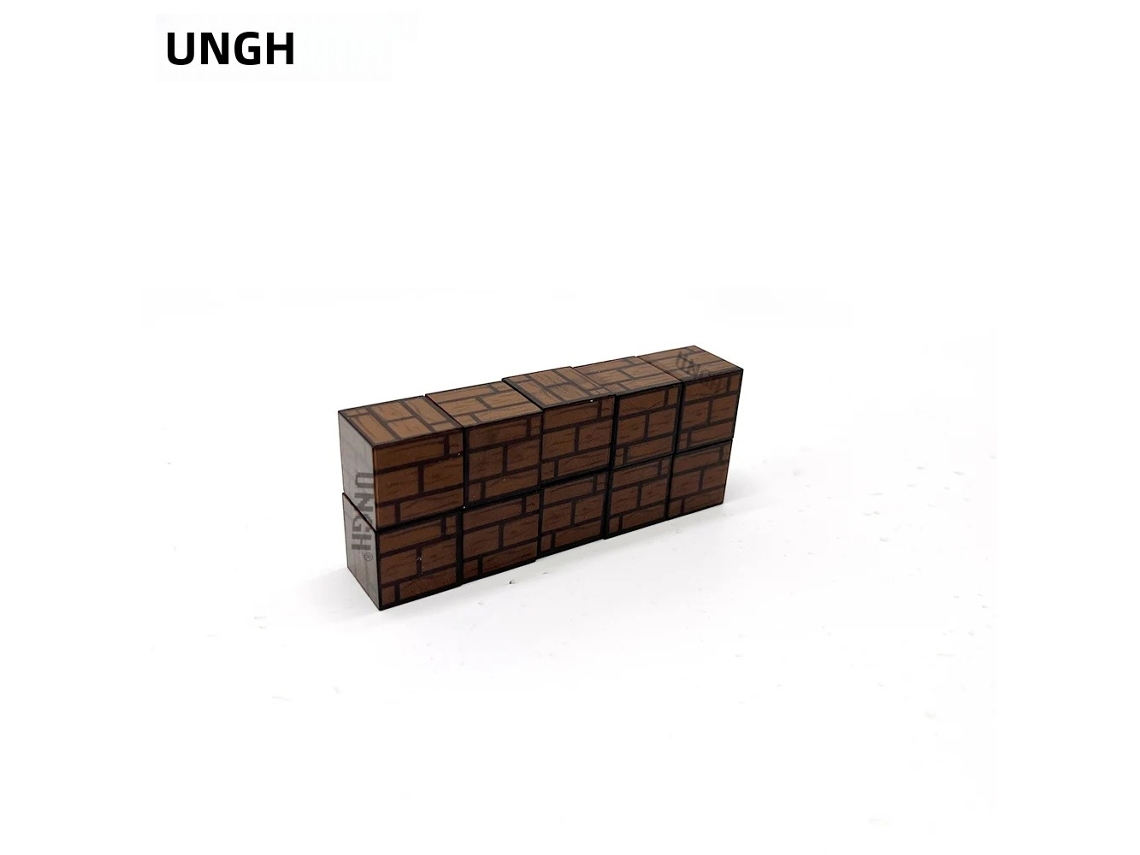 (Tablero de madera) 10 bloques de construcción magnéticos - Mini bloques de construcción - Juguete educativo para armar