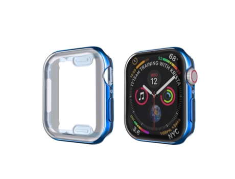 Carcasa de Reloj SLOWMOOSE Transparente para Apple Watch Série 3 2 1 38Mm 42Mm 360 Protector Full Soft Clear Tpu (Azul - Série 123 42Mm)