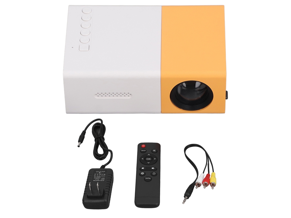 Proyector LED portátil Pico 1080p Full HD con control remoto para cine en casa y uso en exteriores 110-240V