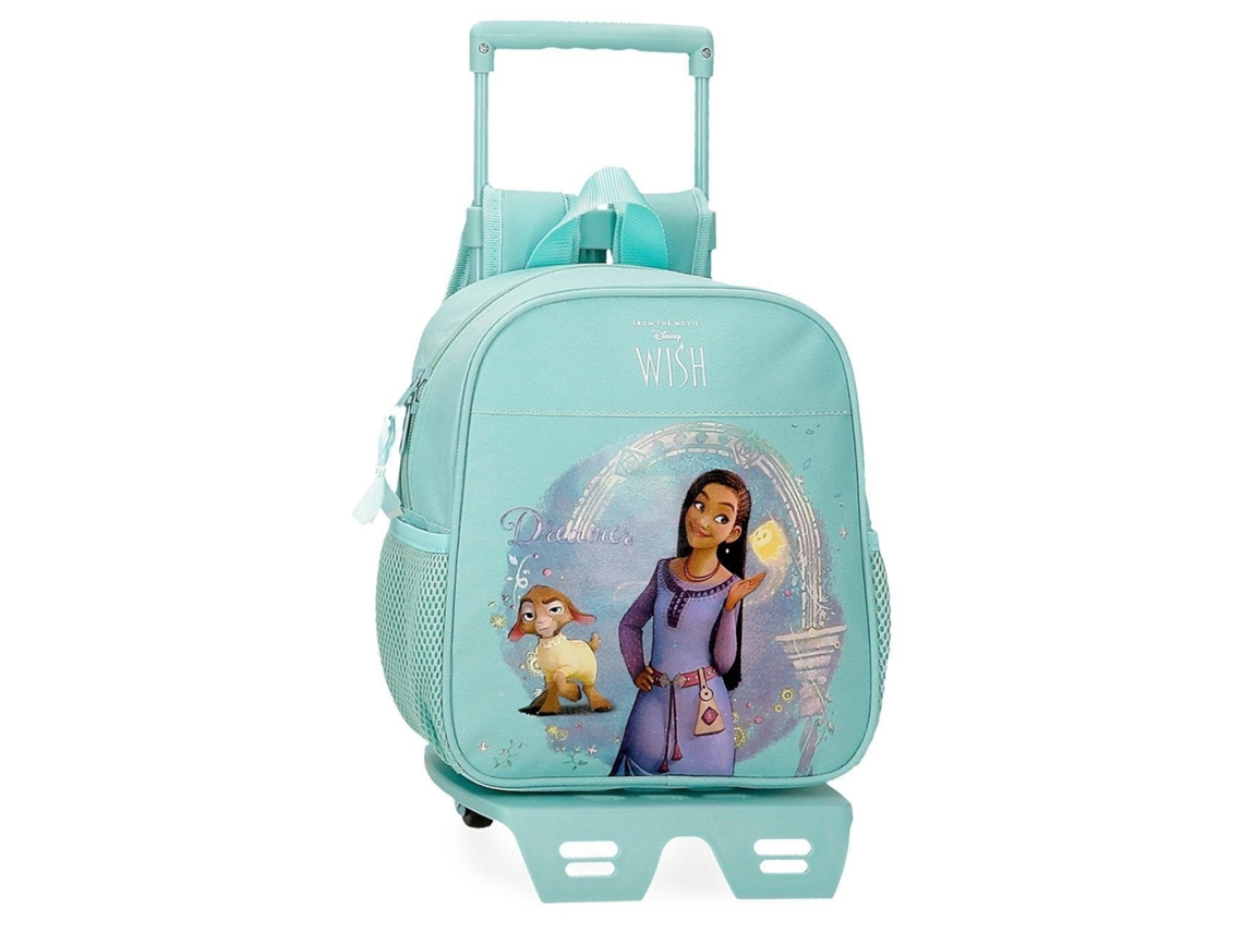 Disney Mochila Escolar Con Carro Wish Dreamer Poliéster Azul Claro