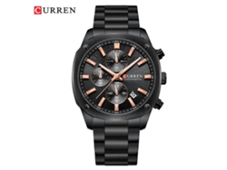 Reloj Cronógrafo Multifuncional De Seis Agujas Para Hombre Con Correa Cuadrada De Acero - Elegante Reloj De Pulsera