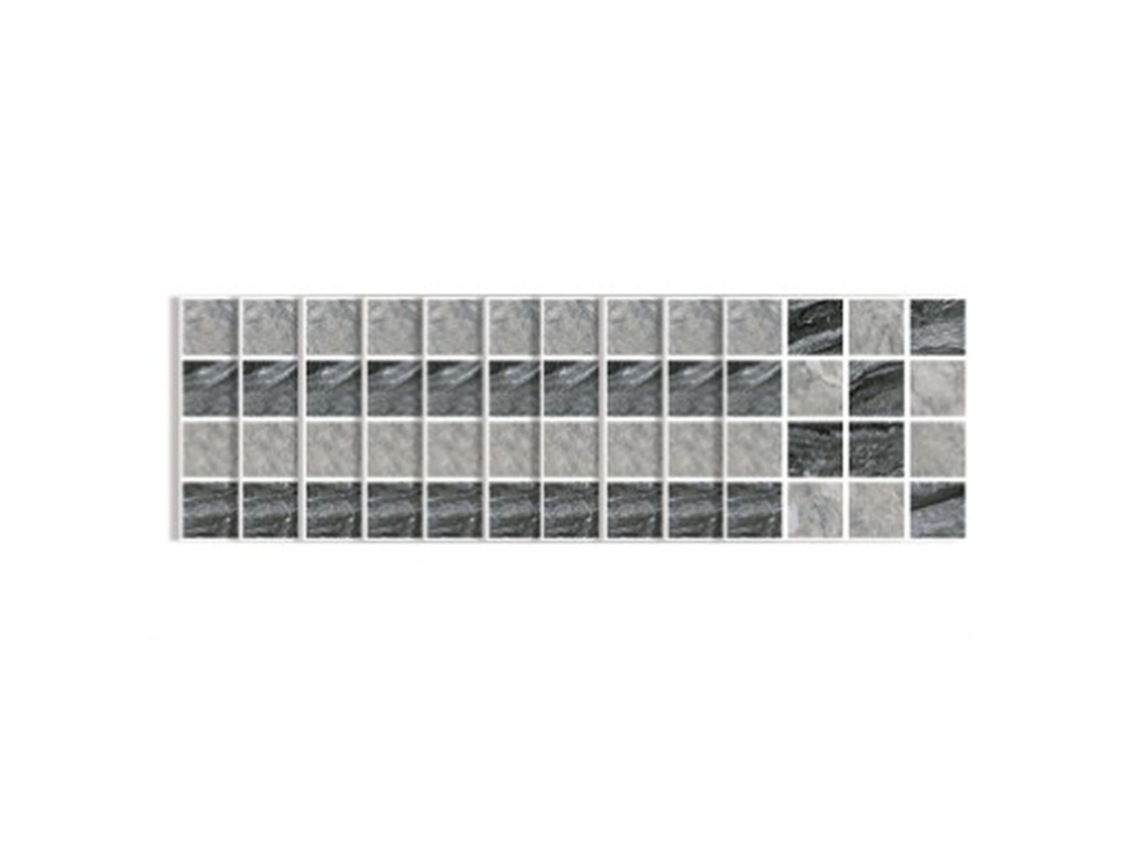 30 piezas de papel tapiz de mosaico 3D de PVC autoadhesivo, impermeable y resistente al aceite, gris claro reticulado | Sin marca
