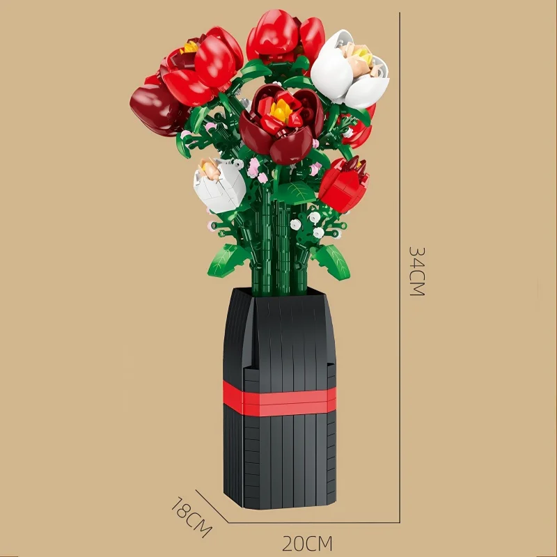 Ramo, Planta En Maceta, Bloques De Construcción Y Juguetes: El Regalo Perfecto De San Valentín Para Una Niña.