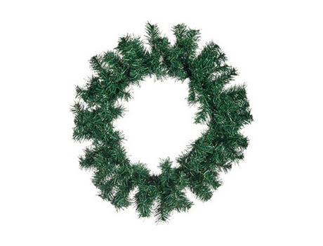 Corona de Navidad Verde Plástico 40 X 6 X 40 cm