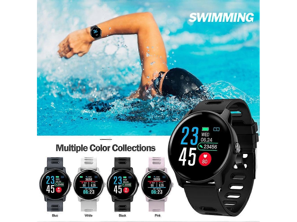 Reloj inteligente S08 IP68 resistente al agua, monitor de actividad física, monitor de ritmo cardíaco, bicicleta eléctrica Ly