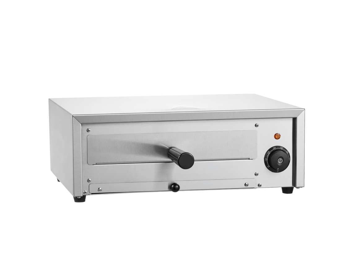 Horno de pizza eléctrico Succebuy de 30 cm y 1500 W, con temperatura de 50-300 °C y bandeja recogemigas extraíble.